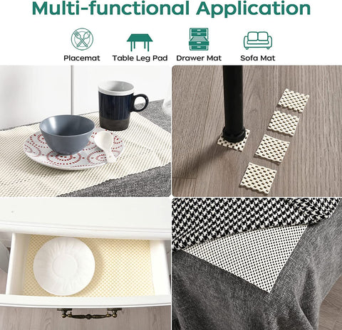 BAGAIL BASICS pad shown in living room improving rug stability and safety