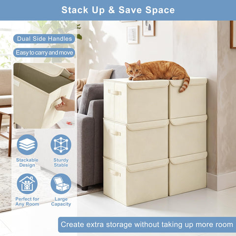 Bagnizer stacked on closet shelf showing space-saving and tidy storage benefit