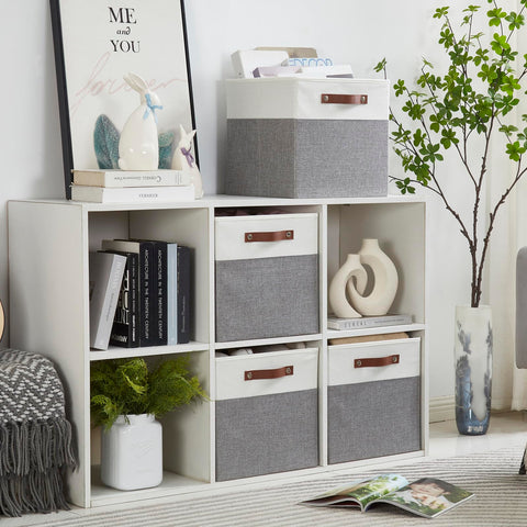 Bagnizer displayed in living room organizing blankets and toys creating a tidy space