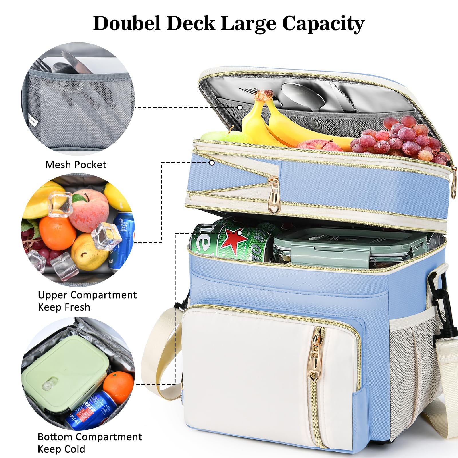 BAGNN expanded top open view highlighting extra 16L capacity benefit