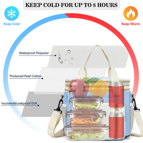 BAGNN interior mesh pocket storing cutlery for organized meals