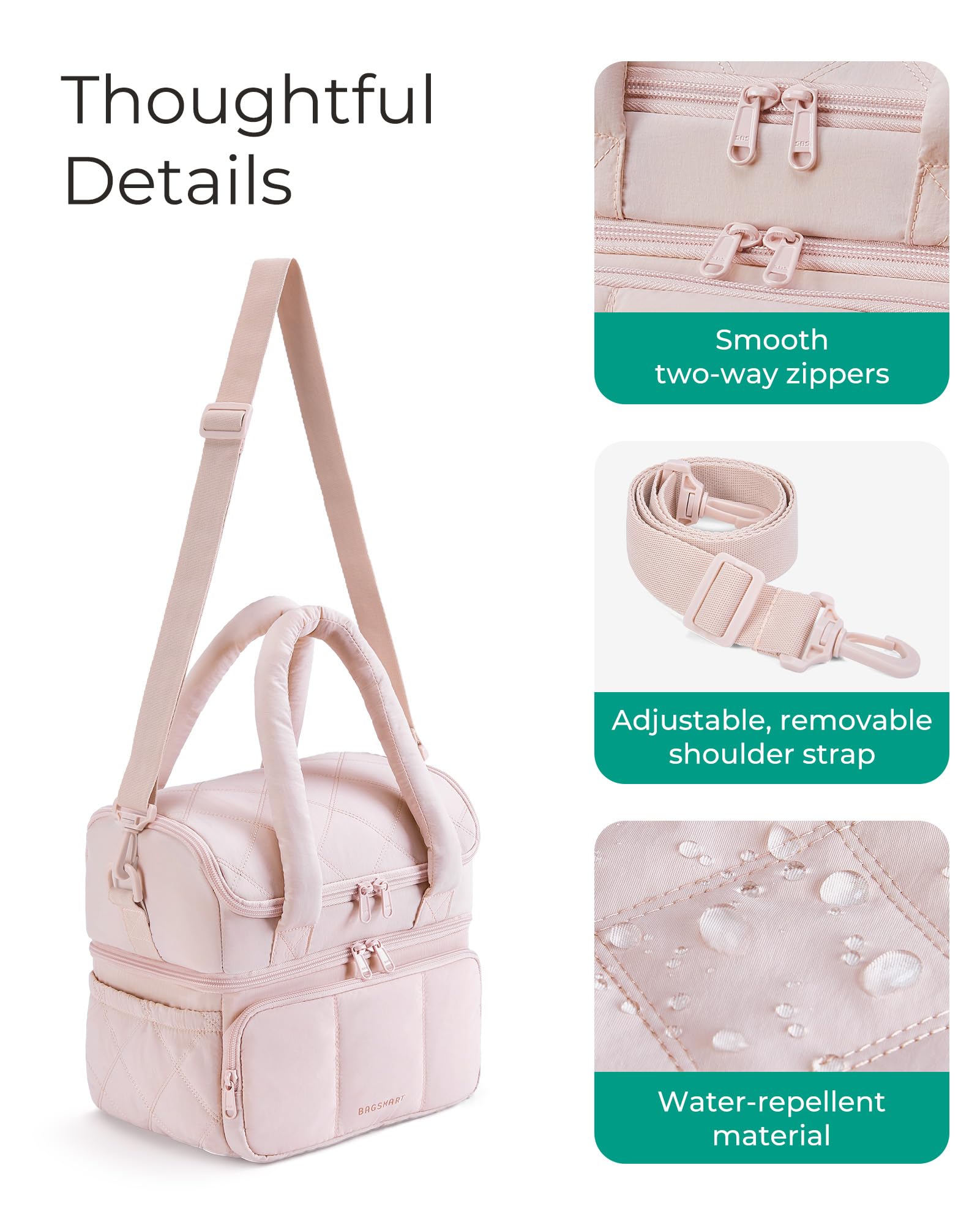 BAGSMART packed with 16 cans to show capacity and practical everyday storage
