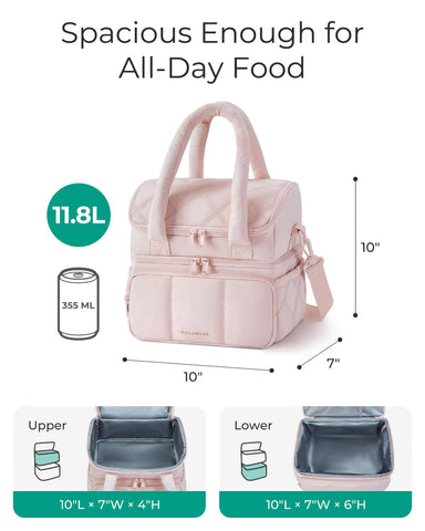 BAGSMART top compartment open 180° showing easy access and organized storage benefit