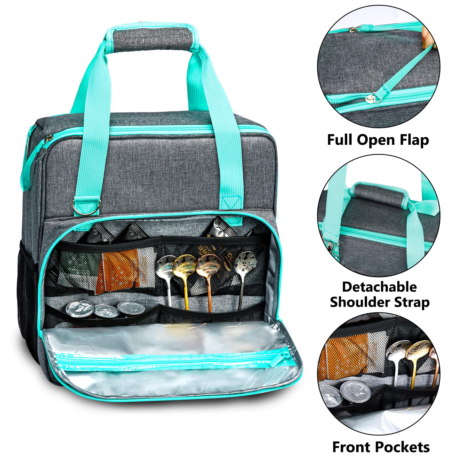 BAGSPRITE aluminum liner closeup for easy wipe-clean maintenance