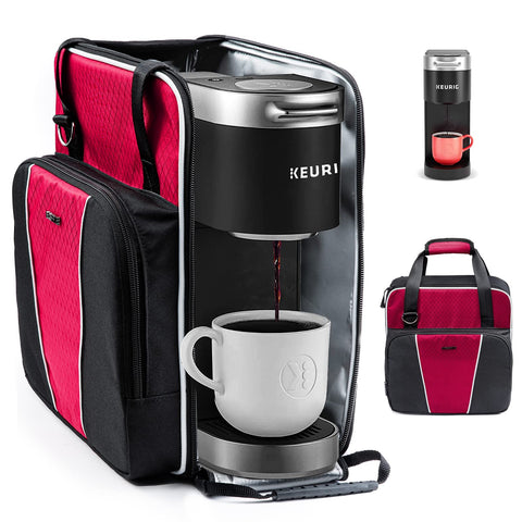 BAGSPRITE front view with Keurig showing secure fit and protection