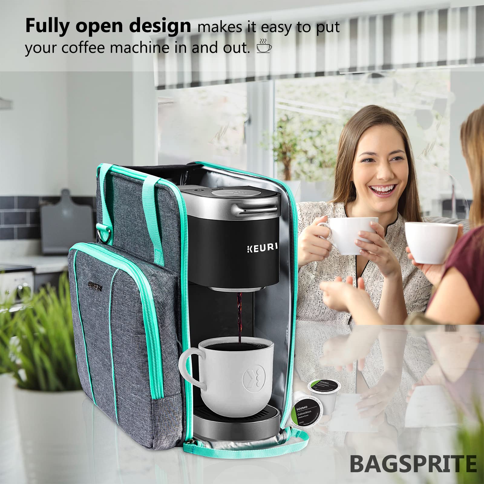BAGSPRITE in-use travel setting showing convenience on the go