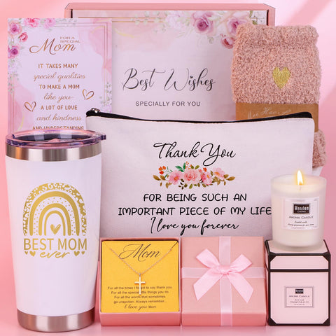 BaiCai pink gift box front showing ready-to-gift packaging and premium presentation