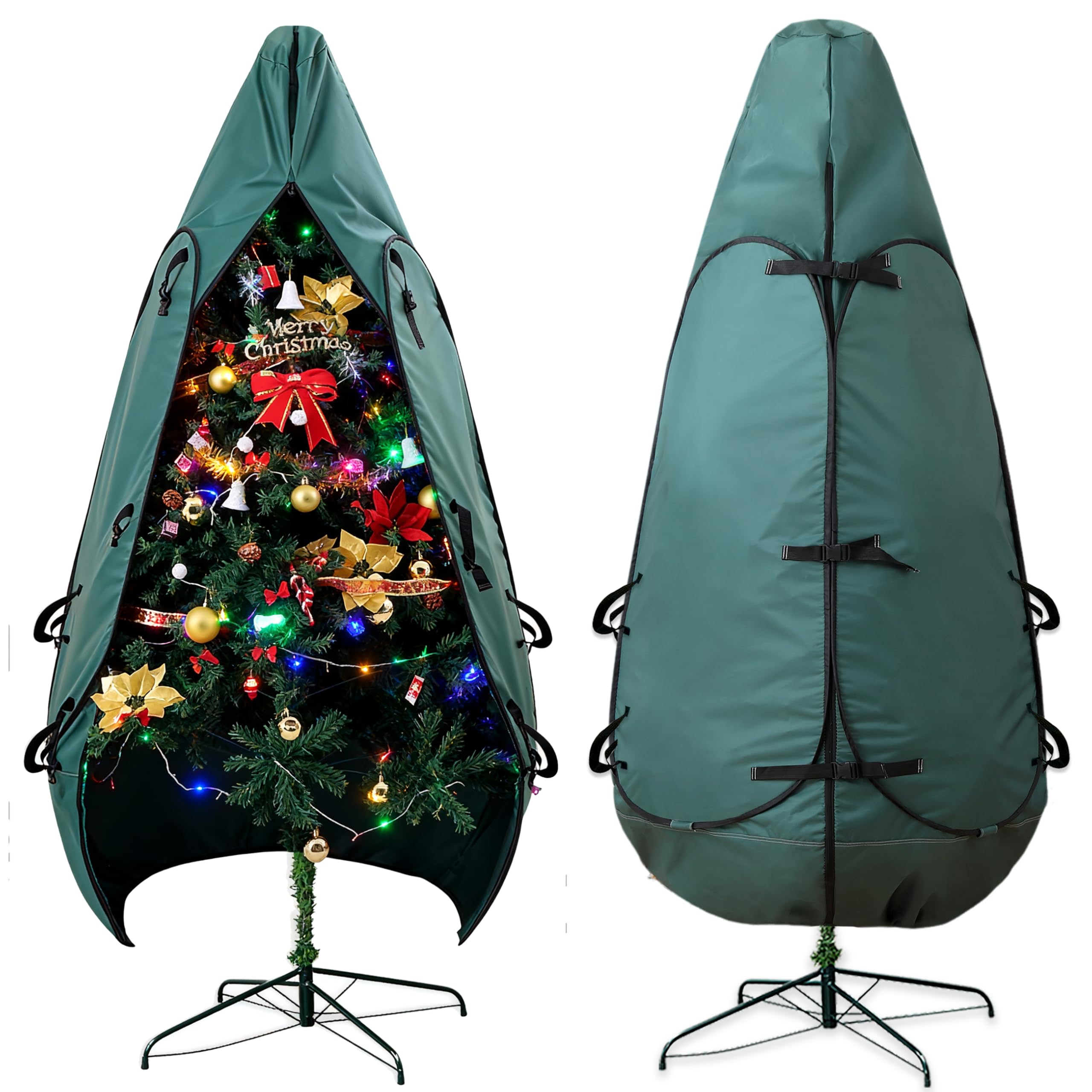 BakCover front view showing upright packed tree and easy protection