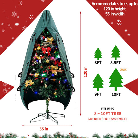 BakCover with tree sliding into tent showing fast assembly advantage