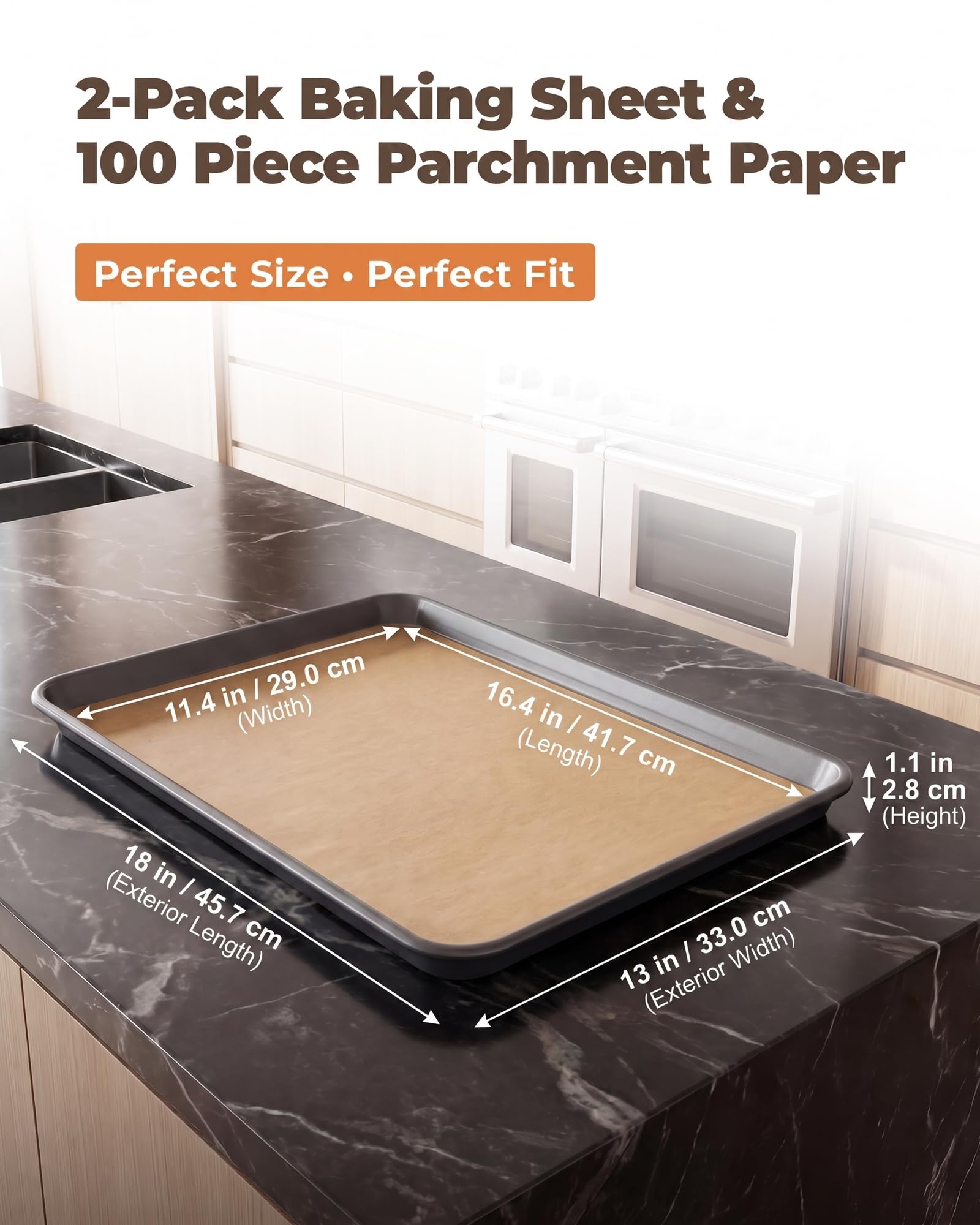 Bake Choice close-up nonstick surface revealing easy-release benefit