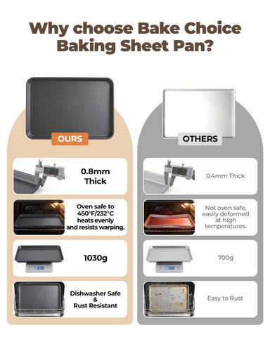 Bake Choice pans roasting vegetables in oven showing even heating benefit