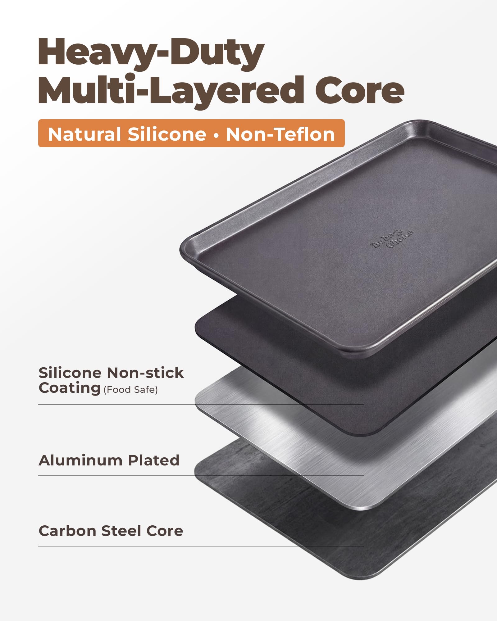 Bake Choice pre-cut parchment sheets with rounded corners showing perfect fit