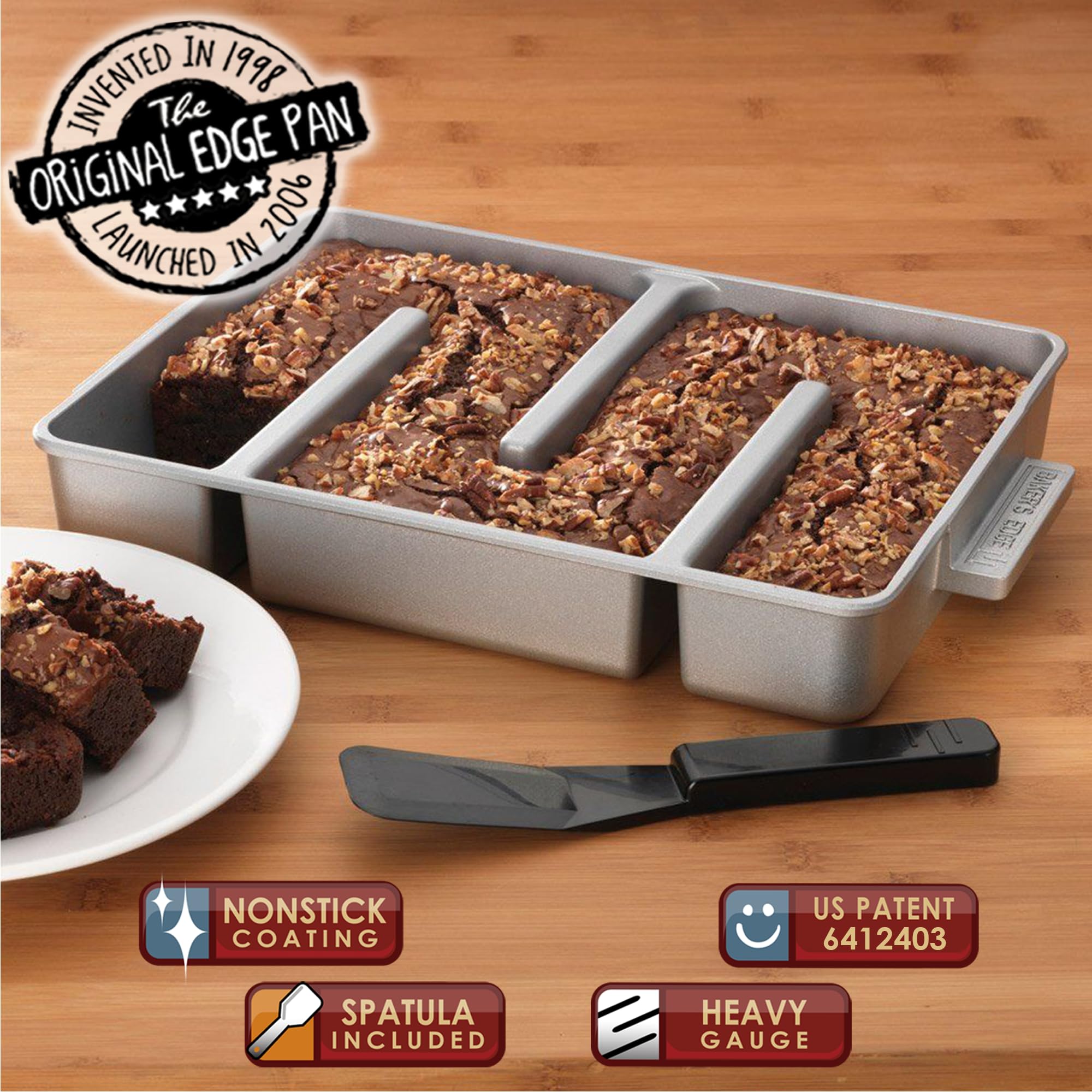 Baker's Edge close-up of double nonstick surface for easy release