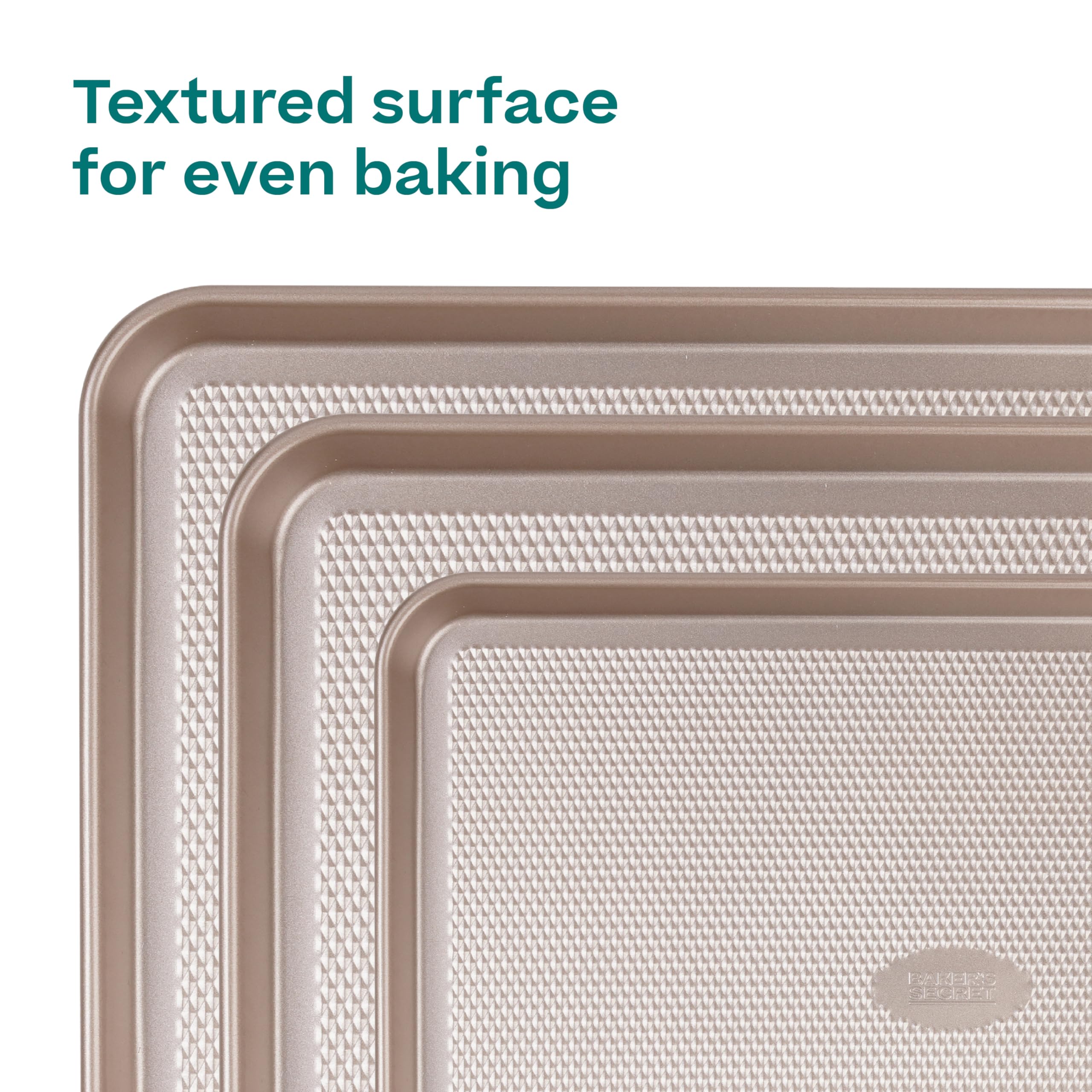 Baker's Secret edge close-up highlighting extra-thick reinforced construction