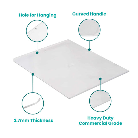 Baker's Secret hanging hole detail for easy storage and quick access in busy kitchens
