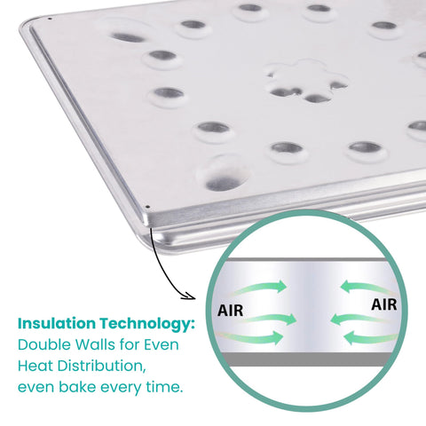 Baker's Secret product label reading Natural Collection and 100% recycled aluminum advantage
