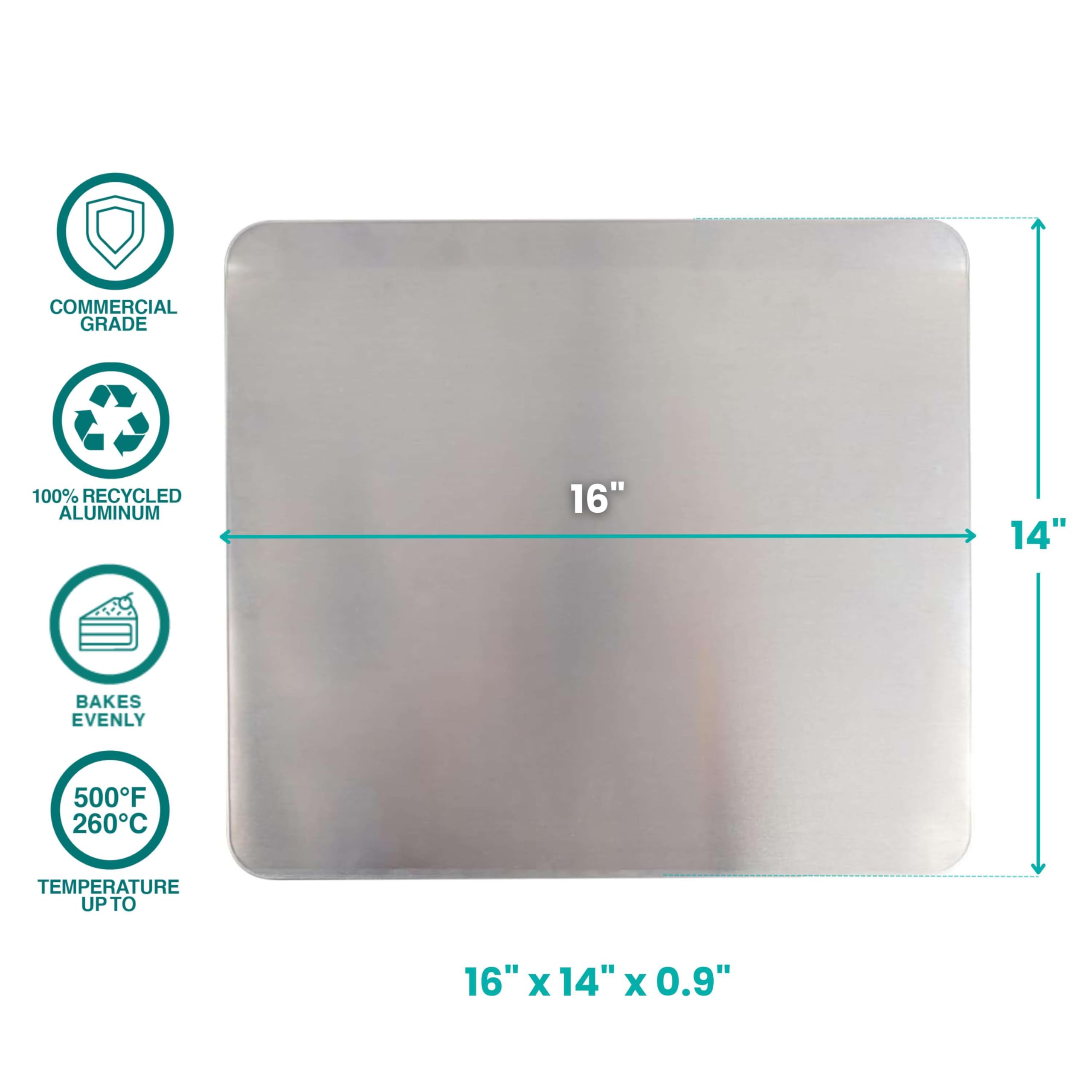 Baker's Secret close-up of natural aluminum surface highlighting even heat transfer benefit