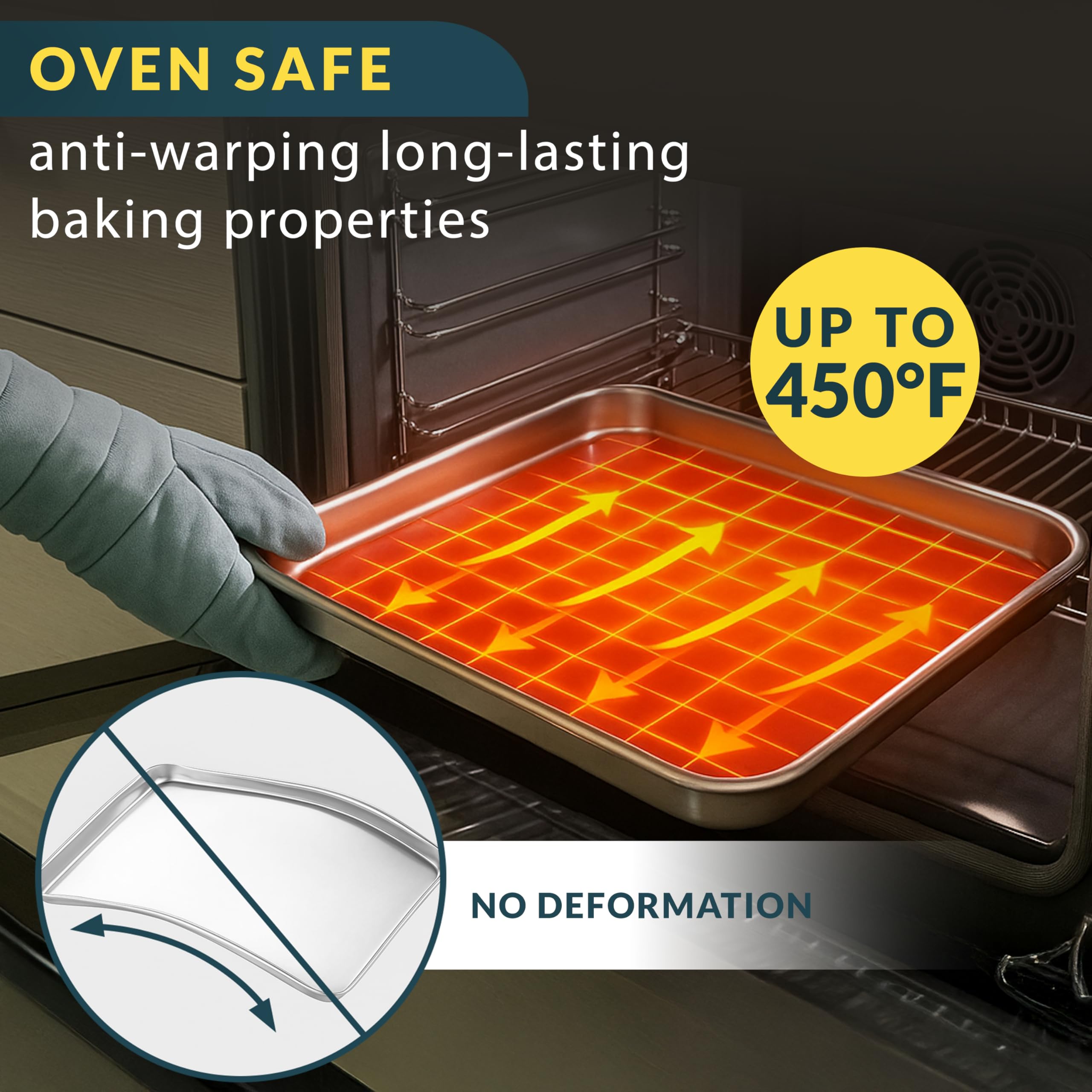 Baker's Signature rolled edge close-up showing safe handling benefit
