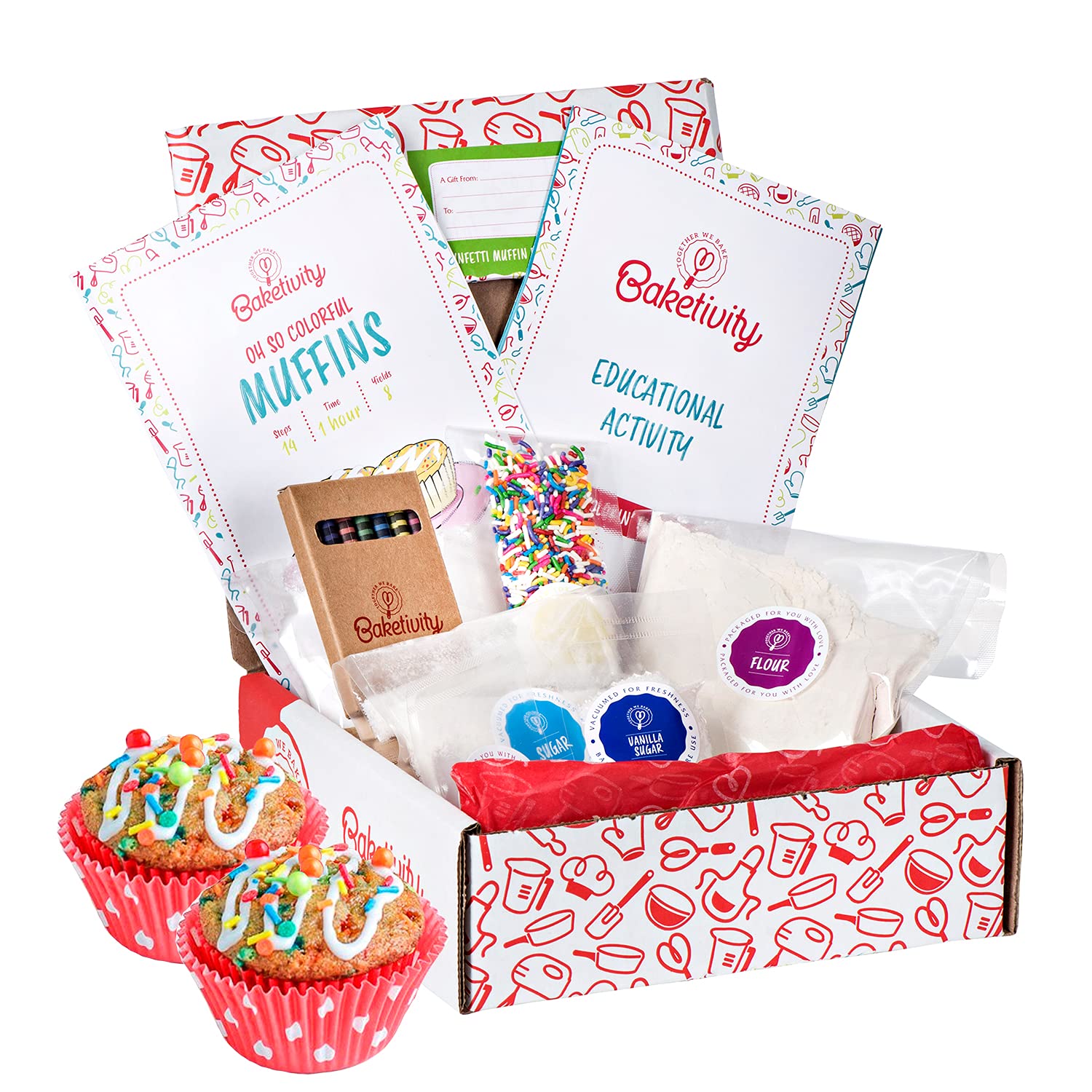 Baketivity front packaging showing kit and baking benefits