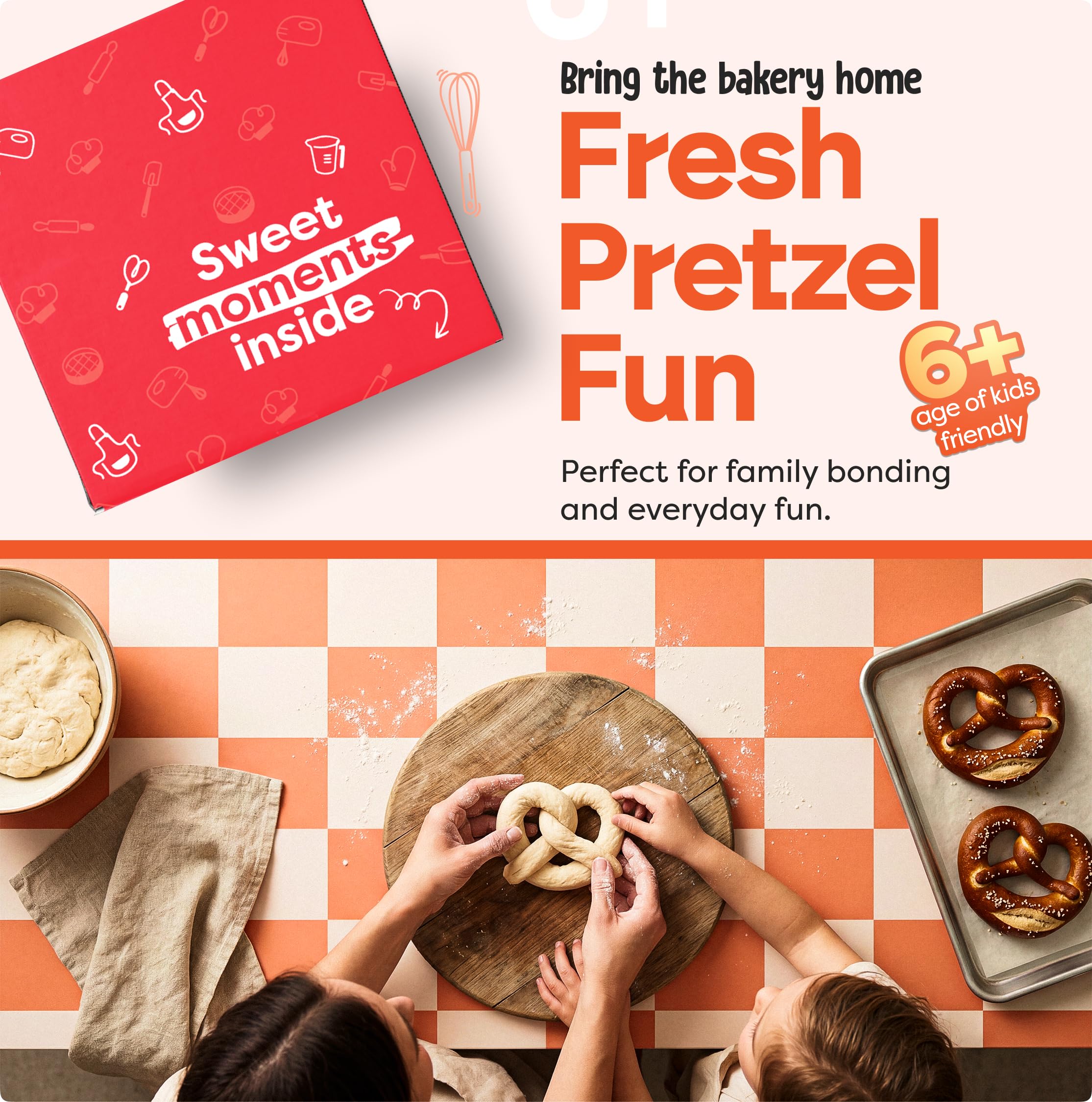 Baketivity color-coded ingredient packets displayed, simplifies measuring for kids