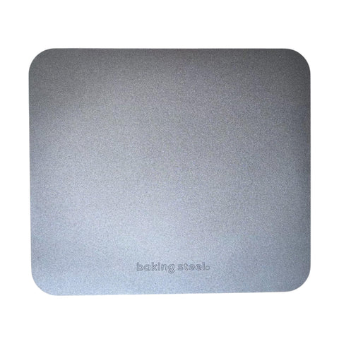 Baking Steel full front view showing durable steel surface and cooking area benefit