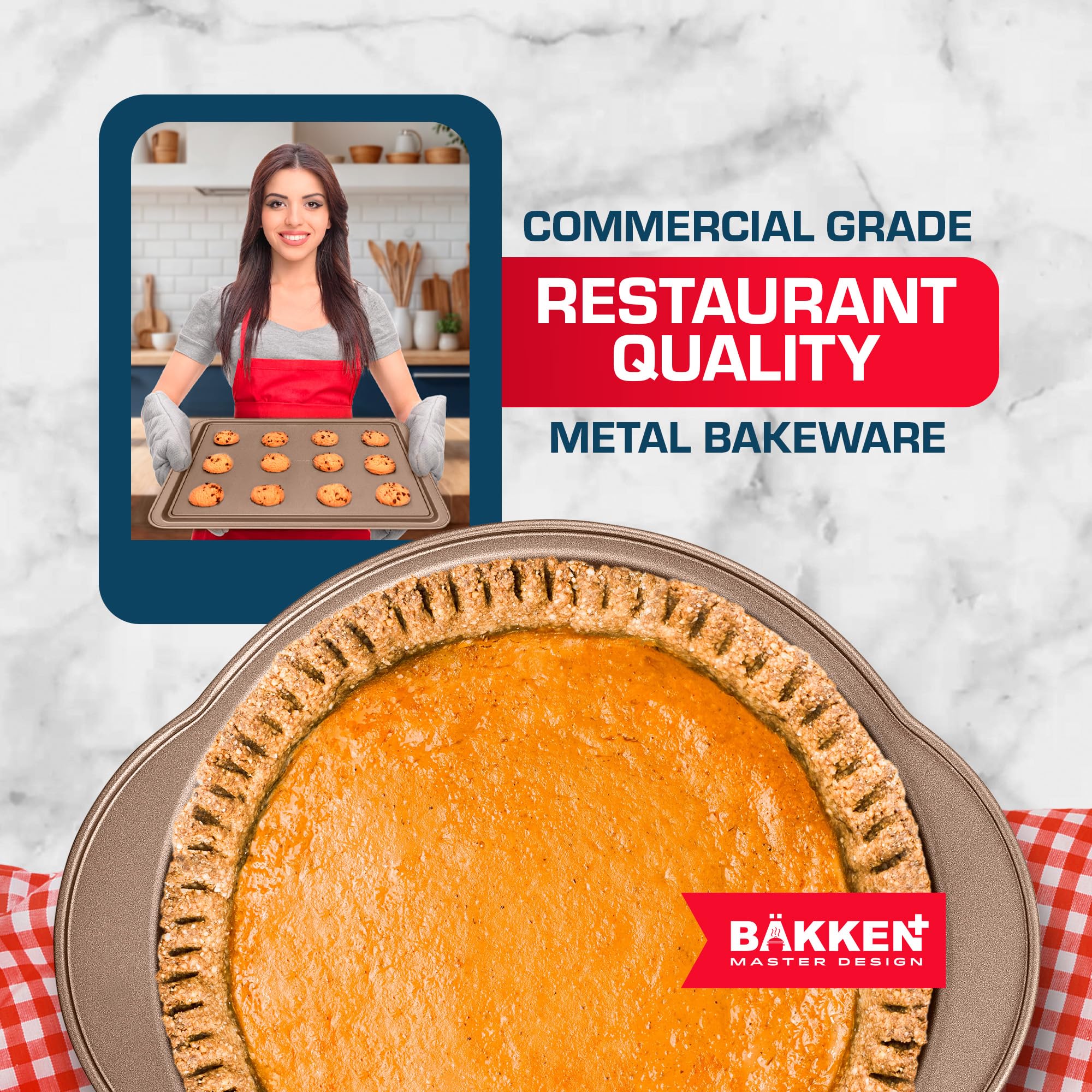 BAKKEN roasting pan with roasted vegetables showing even browning benefit
