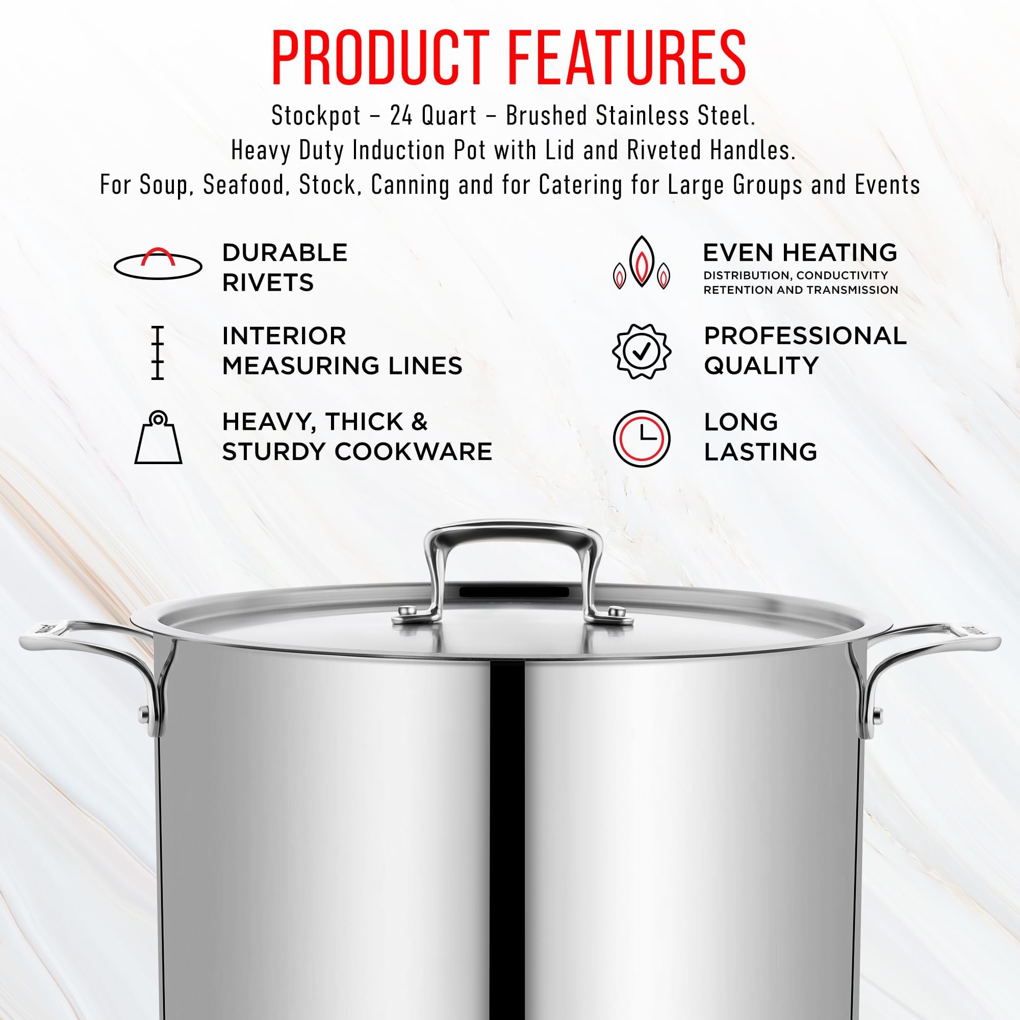 Bakken- Swiss pot serving pasta in kitchen to illustrate family-style cooking convenience