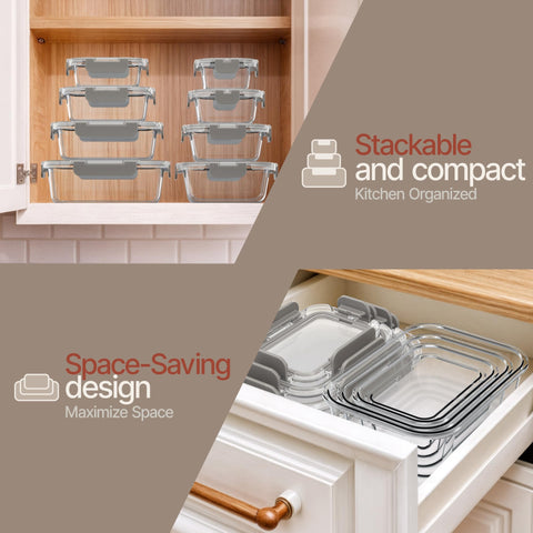 BAKKENMASTER containers next to measuring spoons showing size scale