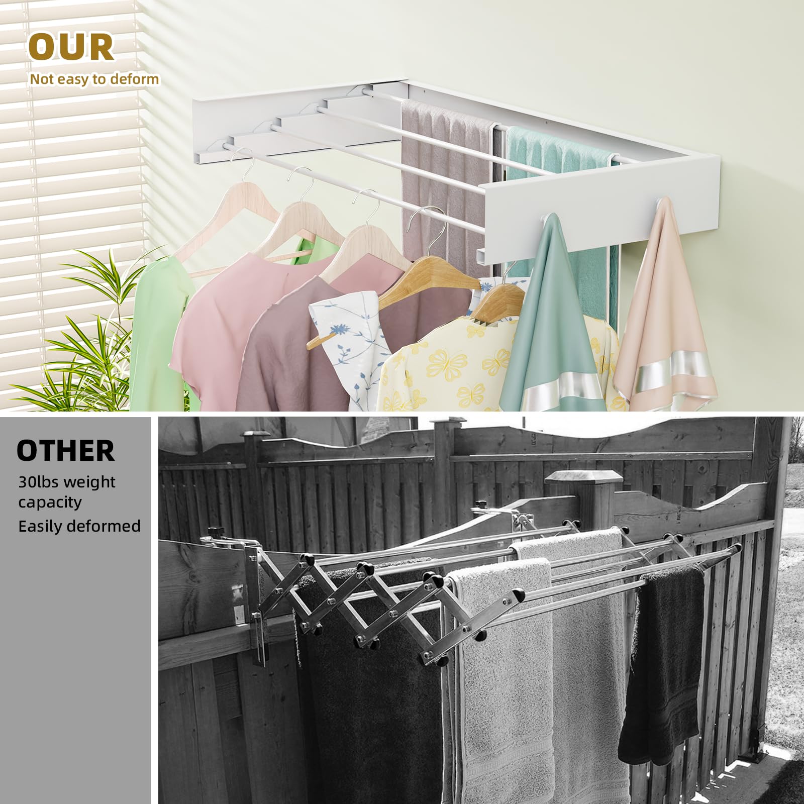 BAKON in-use with wet clothes showing airflow and faster drying benefit