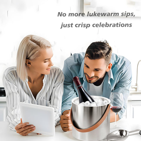 Bakpoco ice bucket in use on bar showing party-ready presentation and practical service benefit