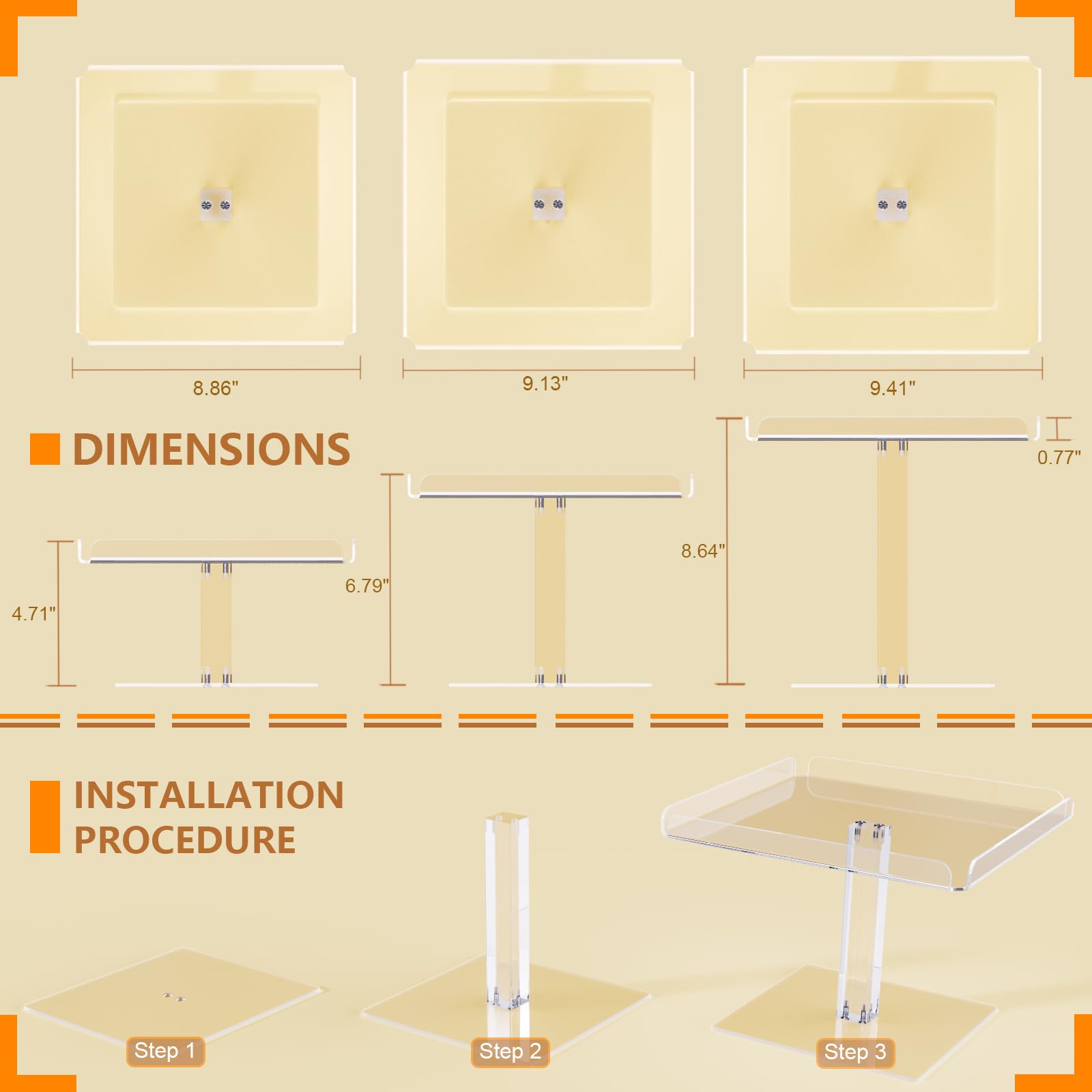 Bakzon three-tier assembled with scale comparison for stability and capacity