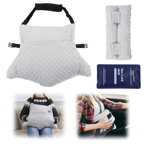BALAPET front packaging showing two grey recovery pillows and included gel pack for easy identification and comfort