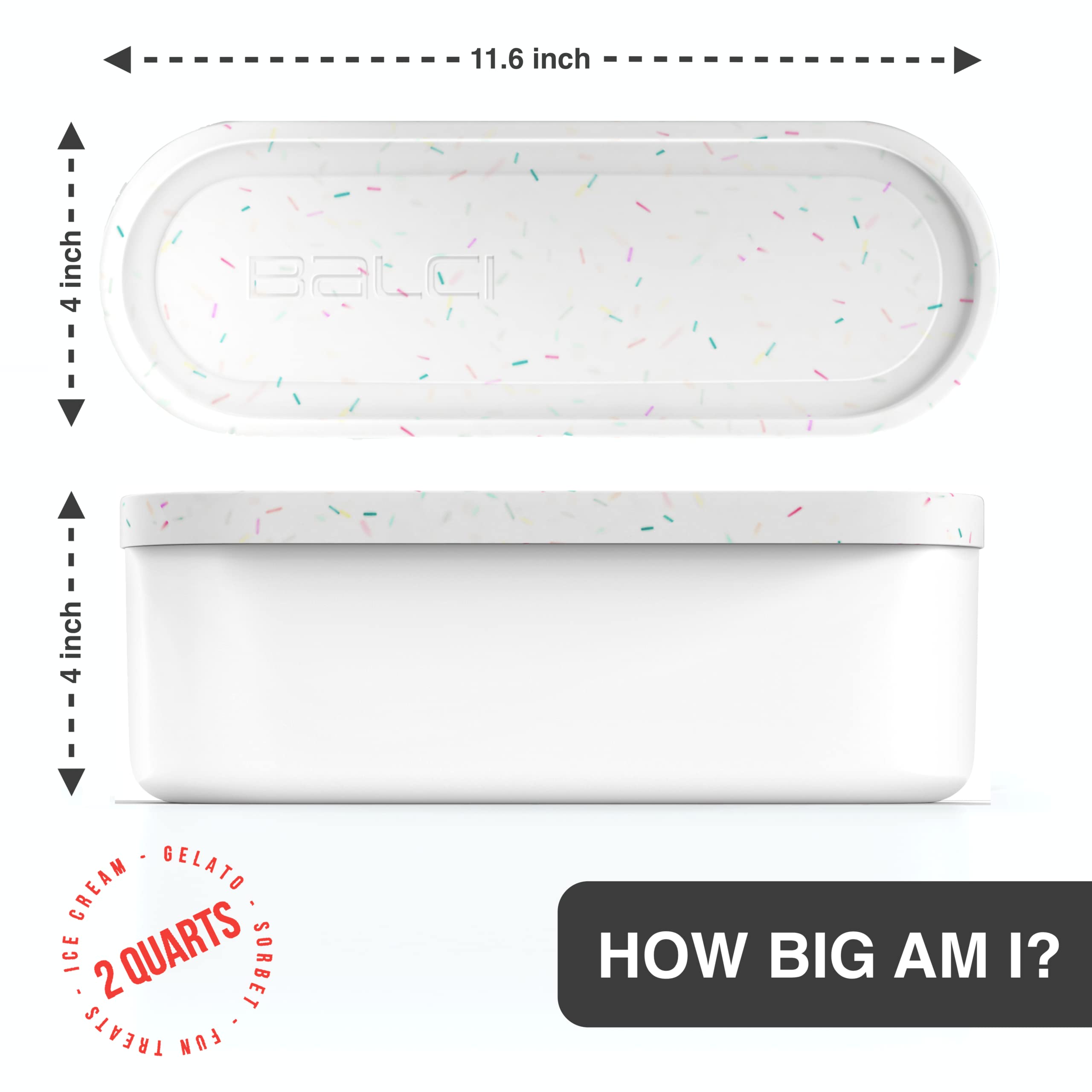 BALCI tub on countertop served with ice cream for easy serving