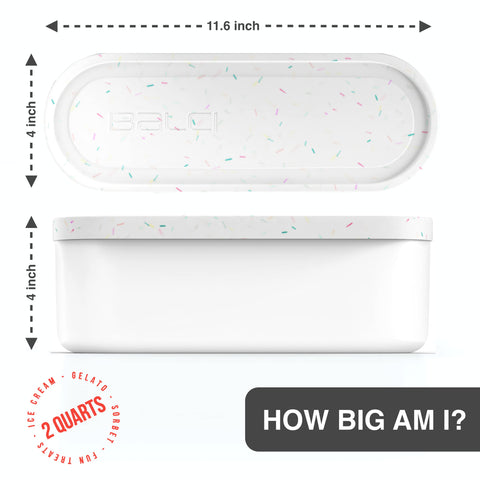 BALCI tub on countertop served with ice cream for easy serving