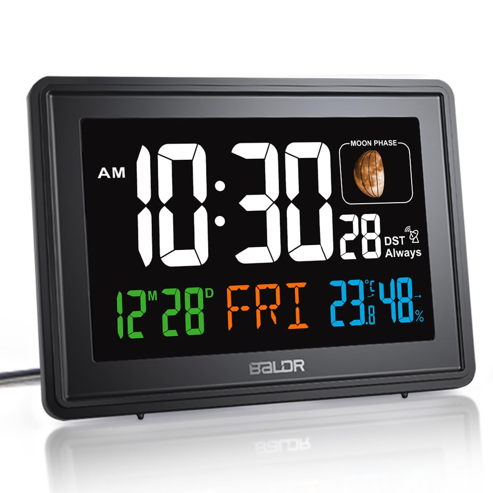 Baldr front display 7-inch showing clear time and date for easy reading