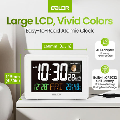 Baldr on a nightstand demonstrating adjustable brightness for sleep comfort