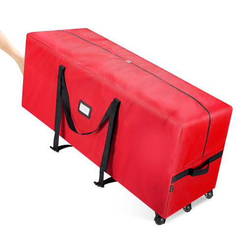 BALEINE front view of red storage bag showing full-length zipper and durable build for protected storage