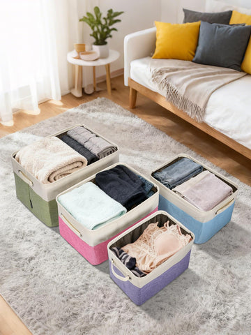 BALEINE bins in a bedroom setting adding tidy decor and functional storage benefit