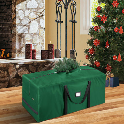 BALEINE bag stored on garage shelf with decorations, keeps items dust-free and organized