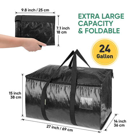 BALEINE open-top bag being loaded with blankets for fast packing and access