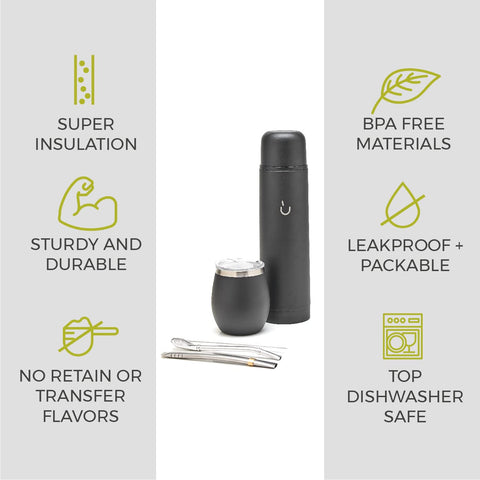 BALIBETOV bombilla straw filter detail showing leaf filtration benefit