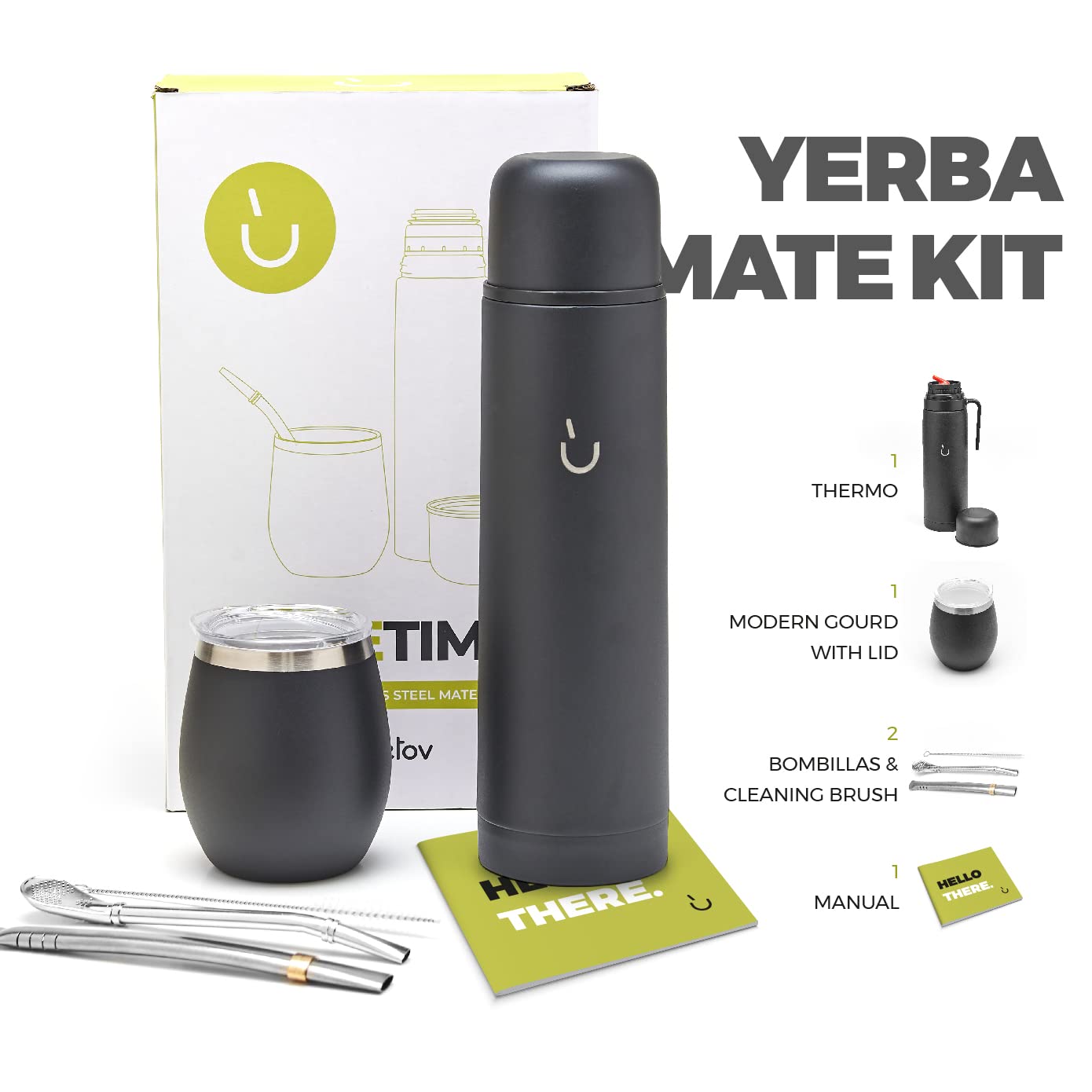 BALIBETOV thermal flask close-up showing insulated lid and leak protection