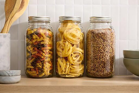 Ball wide-mouth jar open top with lid removed, showing easy filling and access