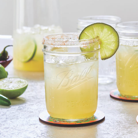 Ball mason jar used as drink demonstrating versatile serving option