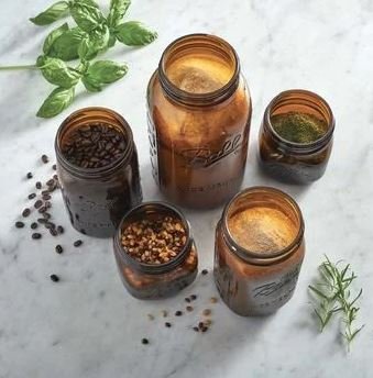 Ball jars on pantry shelf showing organized storage and display benefit