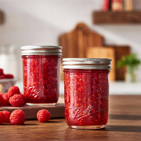 Ball jar next to ruler showing pint size and scale benefit