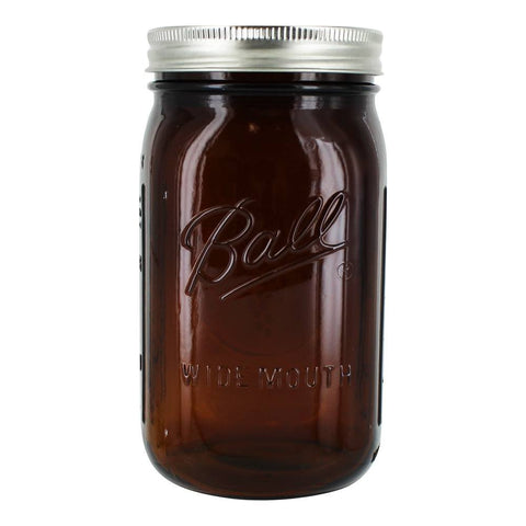 Ball jar with lid and band detail showing airtight sealing benefit