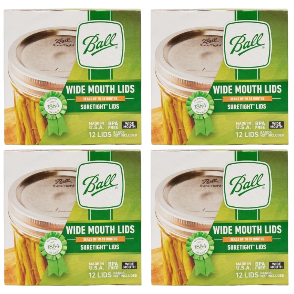 Ball front packaging showing 48 lids and clear product count benefit