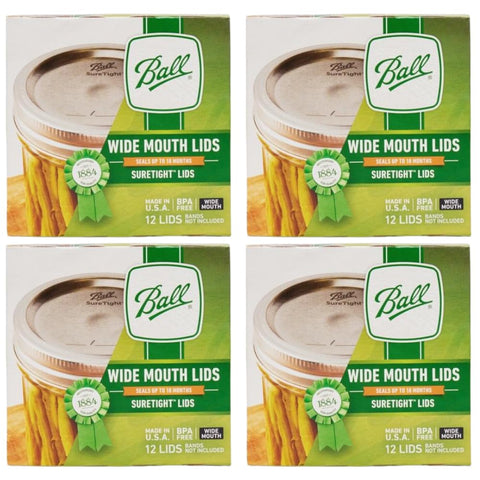 Ball front packaging showing 48 lids and clear product count benefit
