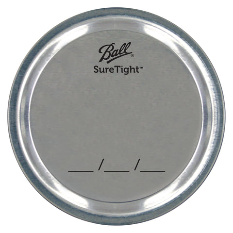Ball lids stacked overhead highlighting bulk supply convenience